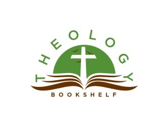Theology Bookshelf logo design by bricton