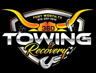 360 TOWING & RECOVERY logo design by Suvendu