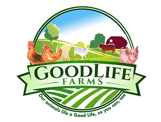Good Life Farms logo design by 3Dlogos