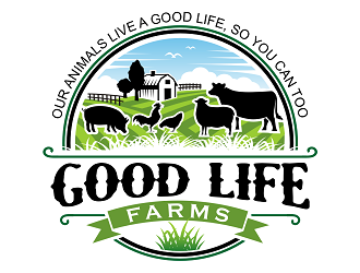 Good Life Farms logo design by haze