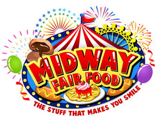 Midway Fair Food  The Stuff That Makes You Smile logo design by ingepro