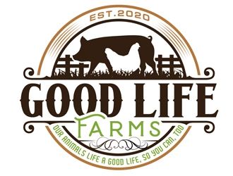 Good Life Farms logo design by DreamLogoDesign