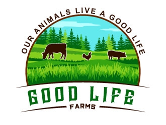 Good Life Farms logo design by uttam