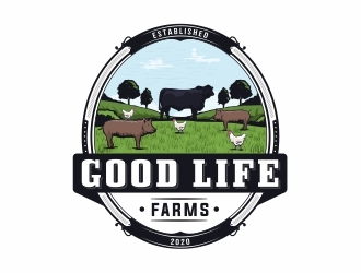 Good Life Farms logo design by Mardhi