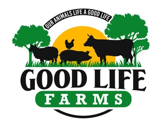 Good Life Farms logo design by DreamLogoDesign