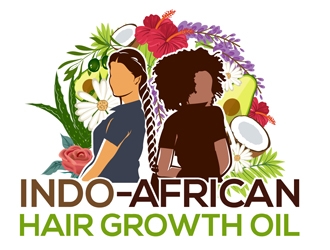 Indo-African Hair Growth Oil logo design by DreamLogoDesign