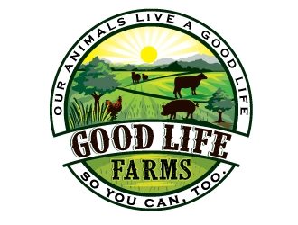 Good Life Farms logo design by gogo