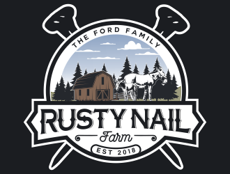 Rusty Nail Farm logo design by Cekot_Art