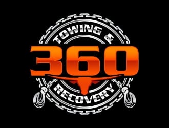 360 TOWING & RECOVERY logo design by daywalker