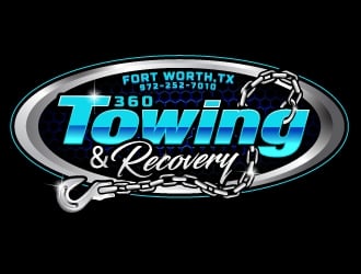 360 TOWING & RECOVERY logo design by Suvendu