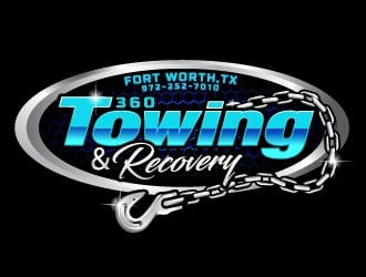 360 TOWING & RECOVERY logo design by Suvendu