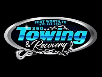 360 TOWING & RECOVERY logo design by Suvendu