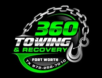 360 TOWING & RECOVERY logo design by Suvendu