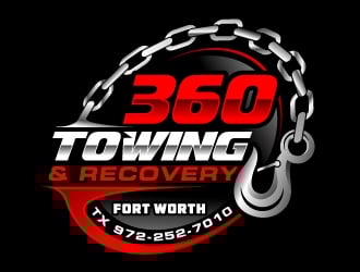 360 TOWING & RECOVERY logo design by Suvendu