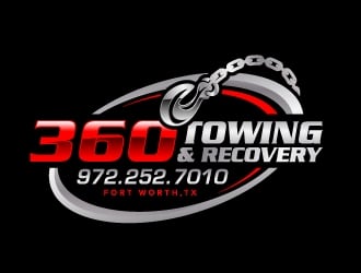 360 TOWING & RECOVERY logo design by jaize