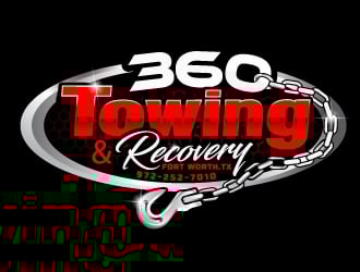 360 TOWING & RECOVERY logo design by Suvendu