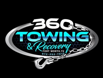 360 TOWING & RECOVERY logo design by Suvendu