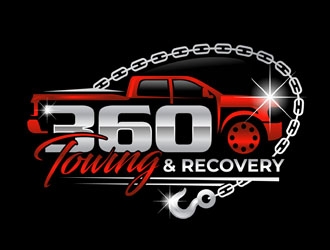 360 TOWING & RECOVERY logo design by DreamLogoDesign
