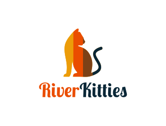 River Kitties logo design by BlessedArt