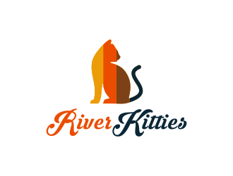 River Kitties logo design by BlessedArt
