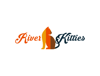 River Kitties logo design by BlessedArt