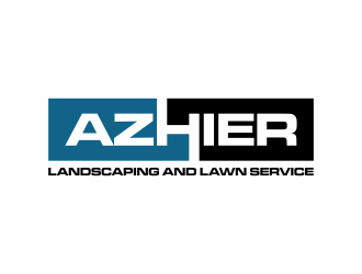 Azhier Landscaping and lawn service logo design by eagerly