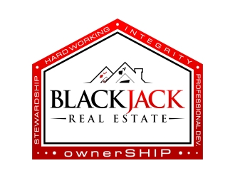 Blackjack Real Estate logo design by Mbezz