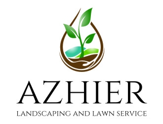 Azhier Landscaping and lawn service logo design by jetzu