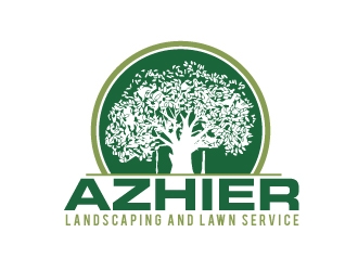 Azhier Landscaping and lawn service logo design by AamirKhan