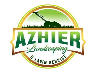 Azhier Landscaping and lawn service logo design by MUSANG