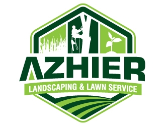 Azhier Landscaping and lawn service logo design by jaize
