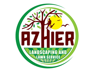Azhier Landscaping and lawn service logo design by gogo