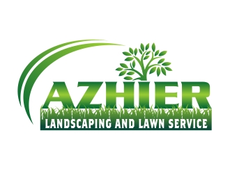 Azhier Landscaping and lawn service logo design by aura