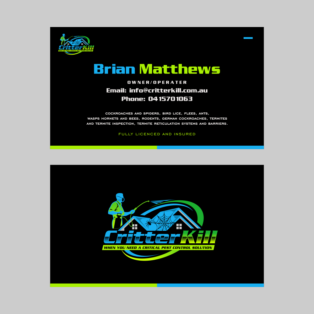 Critter Kill logo design by Gopil