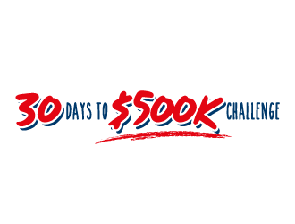 30 Days to $500k Challenge logo design by WRDY