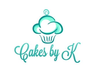 Cakes by K logo design by apollopamp