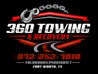 360 TOWING & RECOVERY logo design by AamirKhan