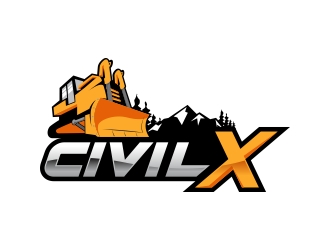 Civil X logo design by naldart