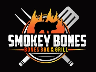 Smokey Bones BBQ & Grill  logo design by AamirKhan