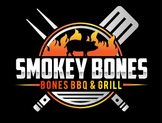Smokey Bones BBQ & Grill  logo design by AamirKhan