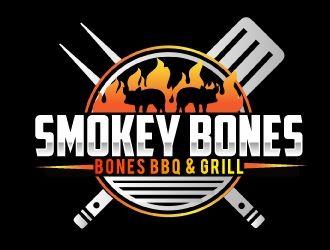 Smokey Bones BBQ & Grill  logo design by AamirKhan