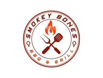 Smokey Bones BBQ &amp; Grill  logo design by aryamaity