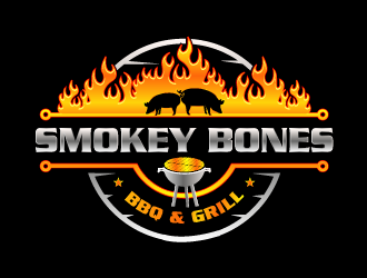 Smokey Bones BBQ & Grill  logo design by Ultimatum
