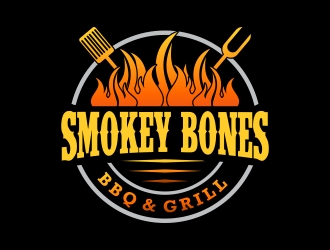 Smokey Bones BBQ & Grill  logo design by cikiyunn