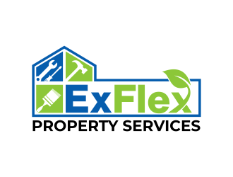 Exflex Property Services logo design by DeyXyner
