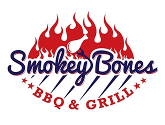 Smokey Bones BBQ & Grill  logo design by gogo
