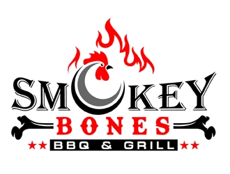 Smokey Bones BBQ & Grill  logo design by MAXR