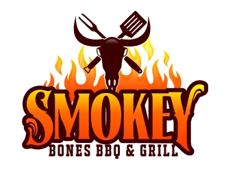 Smokey Bones BBQ & Grill  logo design by AamirKhan