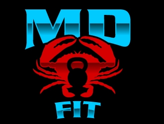MD FIT  logo design by uttam