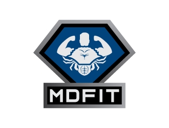 MD FIT  logo design by Badnats